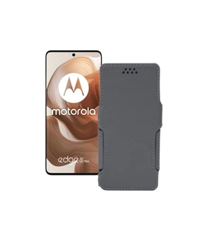 Чохол-книжка з екошкіри для телефону Motorola Edge 50 Ultra Сірий