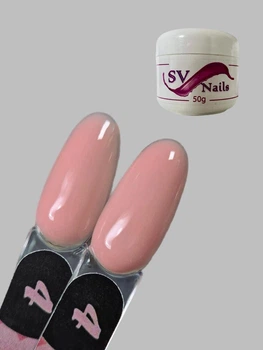 Hard гель 4 (50) рідкий полігель SVN камуфлірующий для зміцнення натуральних нігтів самовирівнювані гелі в роботі без обпилювання