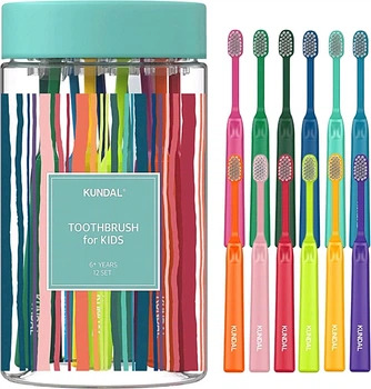Набір зубних дитячих щіток Kundal Toothbrush for Kids 6+ років туба 12 шт (8809809423919)