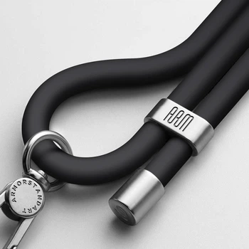 Ремешок для смартфона ArmorStandart Silicone Rope Titanium Black with Grey holder (ARM76273)