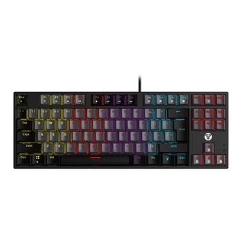Клавиатура Fantech ATOM MK876V2, игровая, Blue Switch, USB, RGB, Серый, Черный