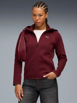 Толстовка на молнии с капюшоном женская Puma Evostripe 68814196 XS Ruby Shimmer (4069157440950)
