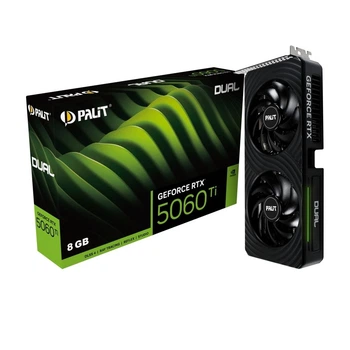 Видеокарта NVIDIA GeForce RTX 5060 Ti 8 ГБ GDDR7 для игр с трассировкой черного цвета