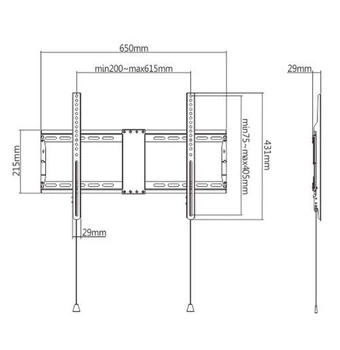 Кронштейн Gembird WM80F01 (VESA600х400) Чорний