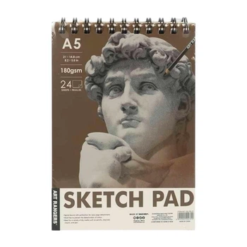Альбом для эскизов Art Nation SKETCH pad, А5, 24листов, 180gsm, на спирале,102.PB.01