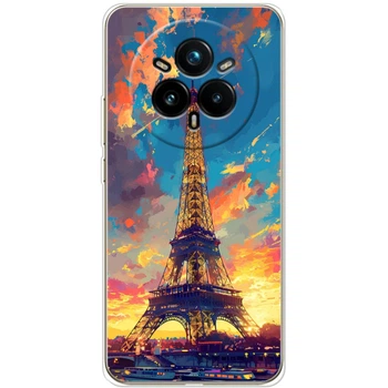 Силиконовый Чехол с Картинкой для Realme 14 Pro 5G Принт (Париж, Эйфелева Башня) (65677-ysm038)