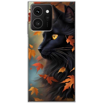 Силиконовый Чехол с Картинкой для HMD Skyline Принт (Чёрный Кот) (66409-ysm007)