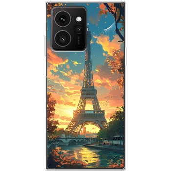 Силиконовый Чехол с Картинкой для HMD Skyline Принт (Париж, Эйфелева Башня) (66409-ysm037)