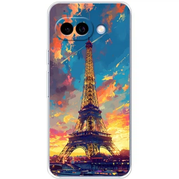 Силиконовый Чехол с Картинкой для Google Pixel 9A Принт (Париж, Эйфелева Башня) (66012-ysm038)
