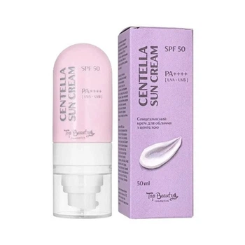 Сонцезахисний крем Top Beauty Centella Sun Cream SPF50 для обличчя із центелою, 50 мл