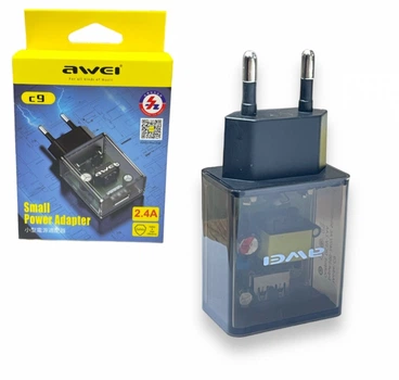 Блок питания AWEI C9 на 1 USB 2.4А мощный адаптер для зарядки