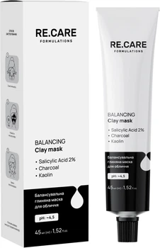 Глиняна маска для обличчя RE.CARE Balancing Clay Mask Балансувальна 45 мл (4823109412033)