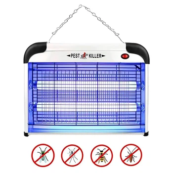 Електрична лампа пастка для комах Pest Killer ZCTT-L20 20 Вт знищувач комарів мух мошок без хімії антимоскітна лампа від мережі 220 В для дому квартири дачі тераси безпечна ловушка для літаючих шкідників компактний інсектицидний світильник