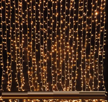 Xmas гирлянда водопад 3M*2M 360LED теплый белый 7273