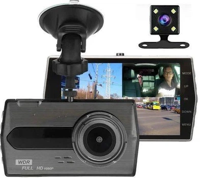 Видеорегистратор DVR SD450 с двумя камерами full hd 1080p 4 дюймовый lcd монитор