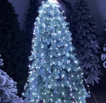 Led гирлянда Капля росы 300led 3m USB с пультом холодный белый