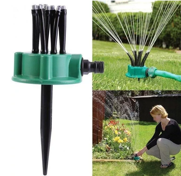 Распылитель для газона 360 multifunctional Water Sprinklers зеленый АБС/ПВХ размер 9 х 9.4 х 9.5 см