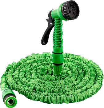 Шланг cадовый Voltronic KY-600G 20-60 м/200 ft Green + распылитель, насадка на кран, Box (YT40170)