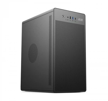 Корпус 2e Credo v285b без бп, 1xUSB3.0, 1х usb 2.0, 1xUSB Type-C, 1x120мм, vga 300мм, mATX, чёрный 2e-v285b
