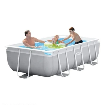 Бассейн каркасный Intex 26784 с ПВХ чашей и каркасом 300х175х80 см Серый (91-9-26784-0)
