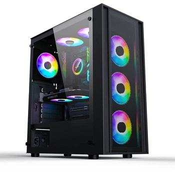 Корпус для игрового ПК MARVO CA123 MicroATX ATX ITX без блока питания поддержка до 8 вентиляторов Черный (CA123)