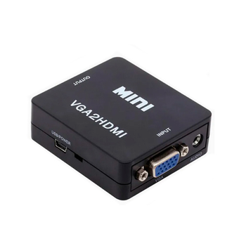 Перехідник конвертер відео аудіо VGA to HDMI TV 1080P Black (284970)