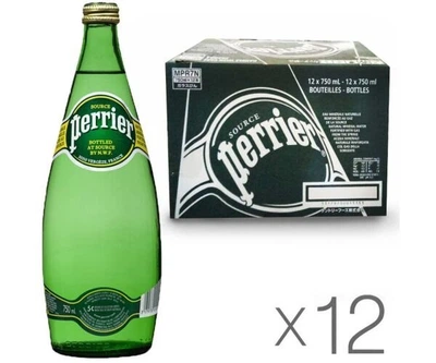 Упаковка газованої мінеральної води Perrier скло 12 шт. х 0,75 л