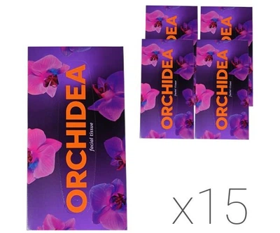 Салфетки косметические трехслойные в коробке Grite Orchidea Упаковка 15 шт. х 100 шт.