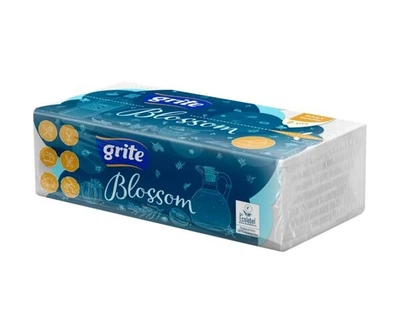 Полотенца бумажные двухслойные Grite Blossom, 120 листов, V-сложение, белые, 220х230 мм