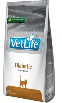 Сухой корм Farmina (Фармина) VetLife Diabetic для контроля уровня глюкозы в крови при сахарном диабете 2 кг