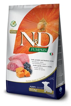 Сухой корм Farmina (Фармина) N & D Grain Free Pumpkin Dog Lamb & Blueberry Puppy Mini-800 гр