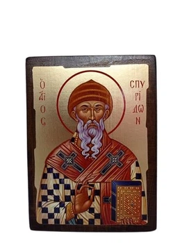 Икона святой Спиридон Тримифунтский (170*230 мм в Золоте)