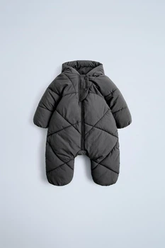 Детский демисезонный сплошной комбинезон Zara 5644/856 74 см Темно-серый