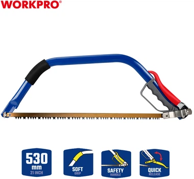 Ножовка по дереву лучковая Workpro PRO 530 мм (WP215019)
