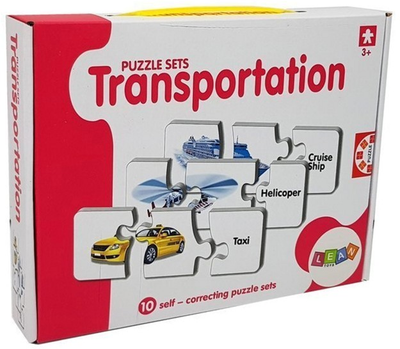 Puzzle edukacyjne Lean Toys Transport 10 połączeń 7810 (5903802454017)
