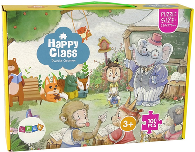 Puzzle Lean Toys Szkoła dla zwierząt 100 elementów 14160 (5905679070420)