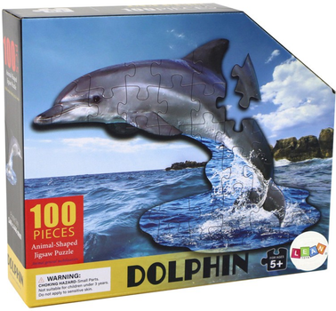 Puzzle Lean Toys Delfin 100 elementów 16507 (5905884450161)