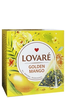 Чай Lovare Golden Mango зелений у пірамідках з ароматом манго 15 шт х 2 г (54205)