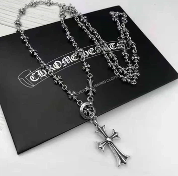 Ланцюжок у стилі Chrome Hearts з хрестом DS000071