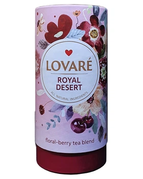 Чай Lovare Королівський десерт каркаде з ароматом вишні і кориці 80 г (1414)