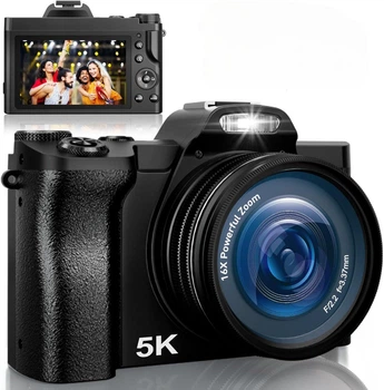 Цифровая камера IXNAIQY DC201 48 Мп / CMOS / 4K UHD 24 fps / 16× зум / Wi‑Fi / Чёрный Б/В