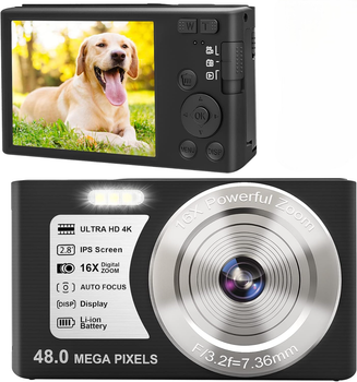 Фотокамера SINEXE 3.0 48MП / CMOS / 4K / 16X зум / Черный Б/В