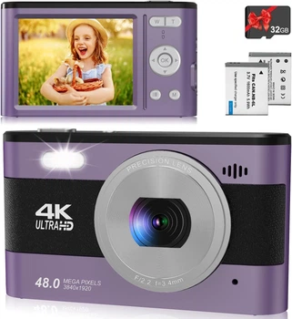Фотоапарат Vmotal 48Мп / CMOS / 4K 30fps / 18Х зум / Фиолетовой Б/В