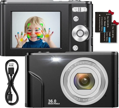 Фотоаппарат Nicamery 48 МП / CMOS /1080p 30fps / 16х зум / Черный