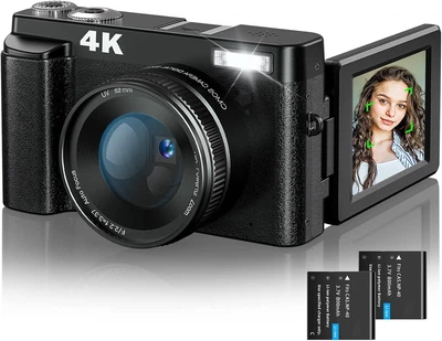 Фотоаппарат Camkory DC101 48Мп / CMOS / 4K 30fps / 16Х зум / Черный Б/В