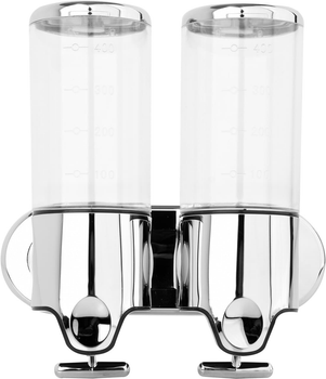 Naścienny dozownik mydła w płynie 2×500 ml Fala 69391