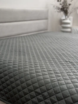 Покривало Ecotton Nid Grey Євро 200x220 см Стьобане Полісатин (25179_000)