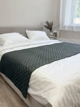 Покрывало-саше Ecotton Nid Grey 70x230 см Стеганое Полисатин (25181_000)
