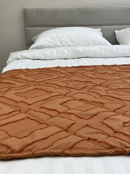 Покрывало-саше Ecotton Jacuard Orange 70x230 см Стеганое Полисатин (25218_000)