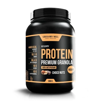 Протеиновая гранола Шоколад и Орехи Gregory Mill Choco Nuts Protein Premium Granola, 1000 г GM-01-12